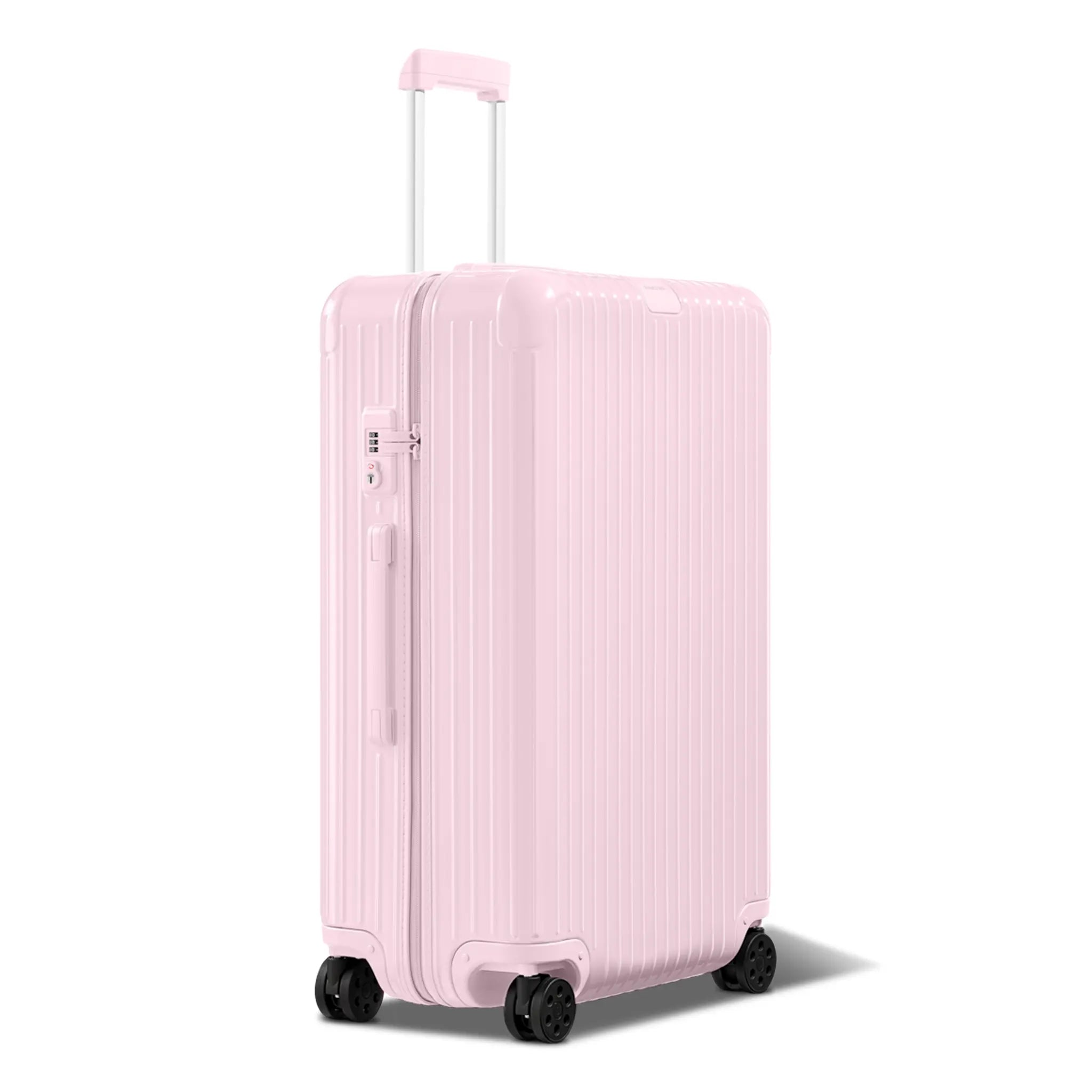 Front Side View of RIMOWA Essentials Gloss Ballerina Pink Check-In L Suitcase 83273751